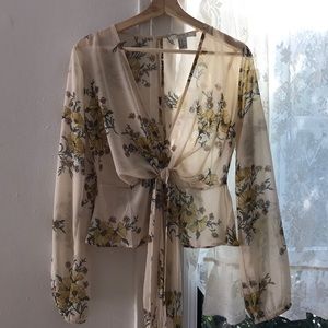 forever 21 floral print light top